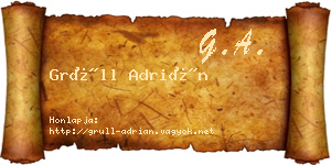 Grüll Adrián névjegykártya